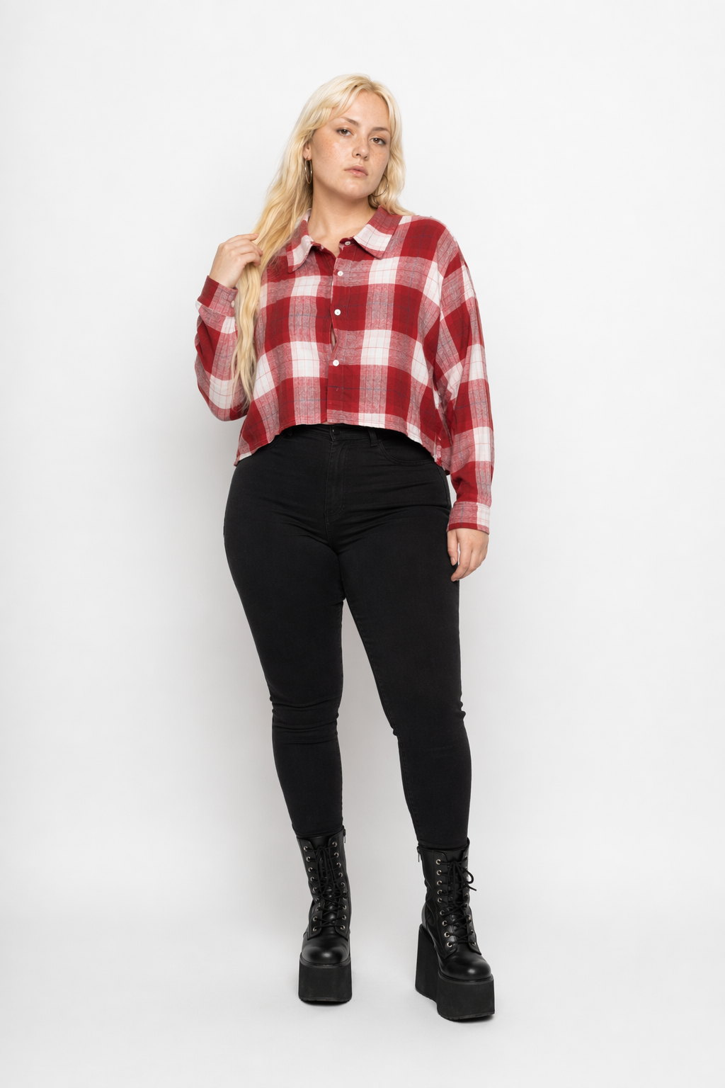 Smashing' Grunge Check Shirt Red