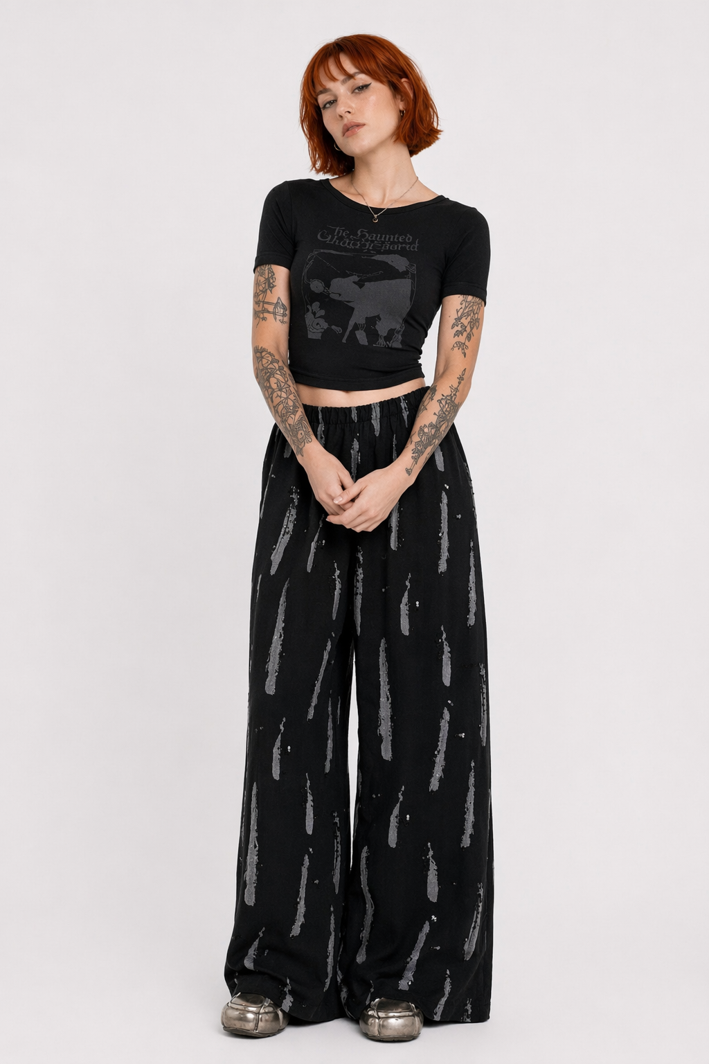 Darkness Calls Tie Dye Pants Black