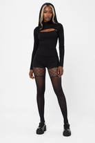 Black Net Stockings Fishnet short