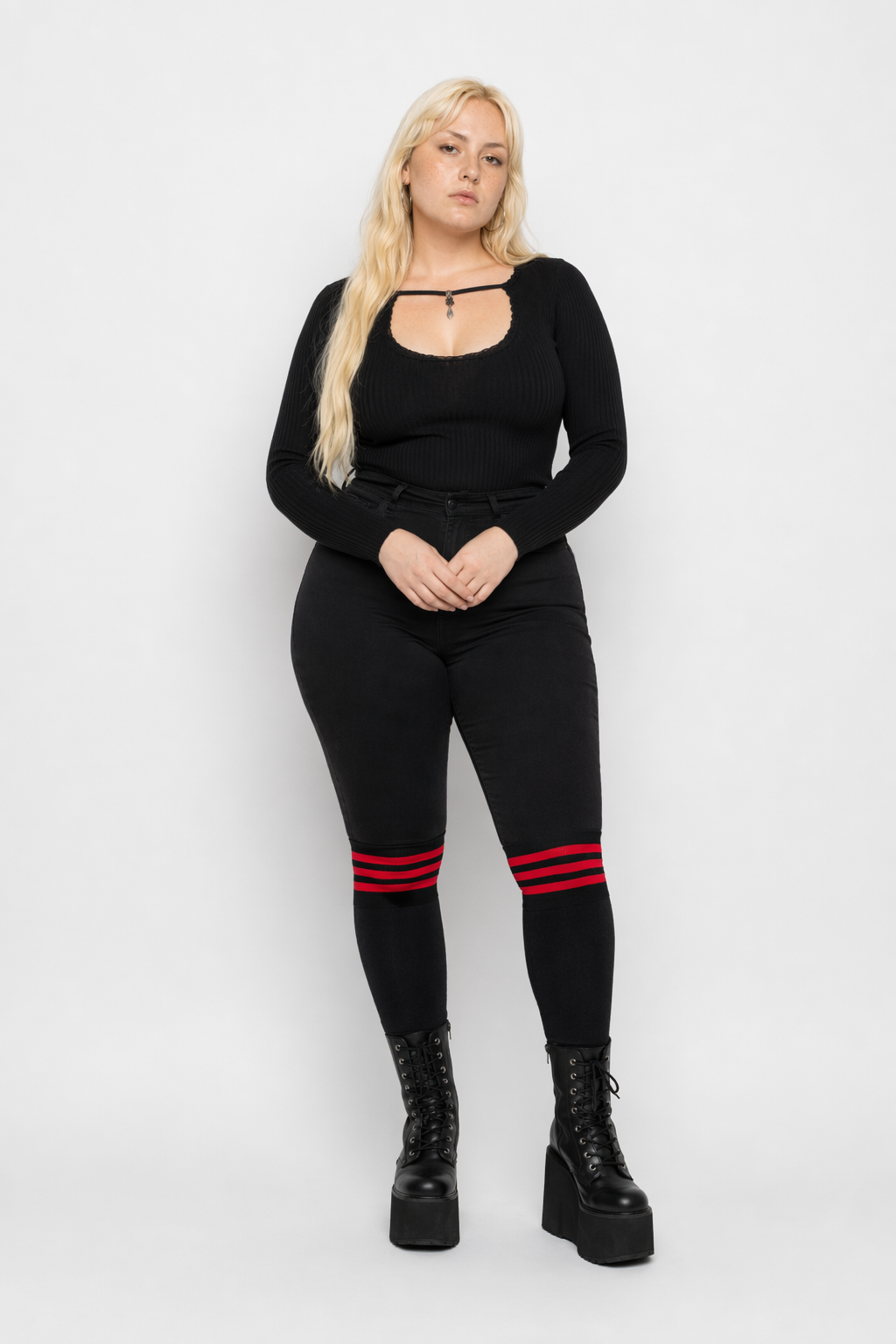 Striped Cotton Stockings Default