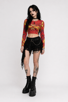 Grunge Harajuku Crop Top Red
