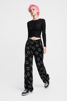 Heart Pants Black
