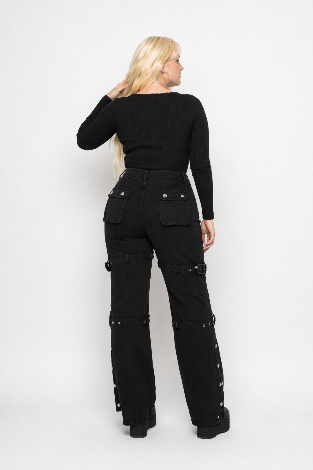 Hellbound Loose Strap Pants black