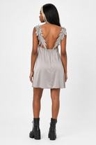 Gothic Satin Night Dress Gray
