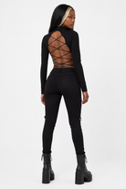Jetlag' Black Backless Top black