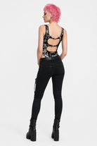 Black/White Tie Dye Bodysuit Black