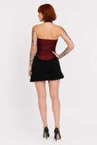Blood Rose Strapless Top. red