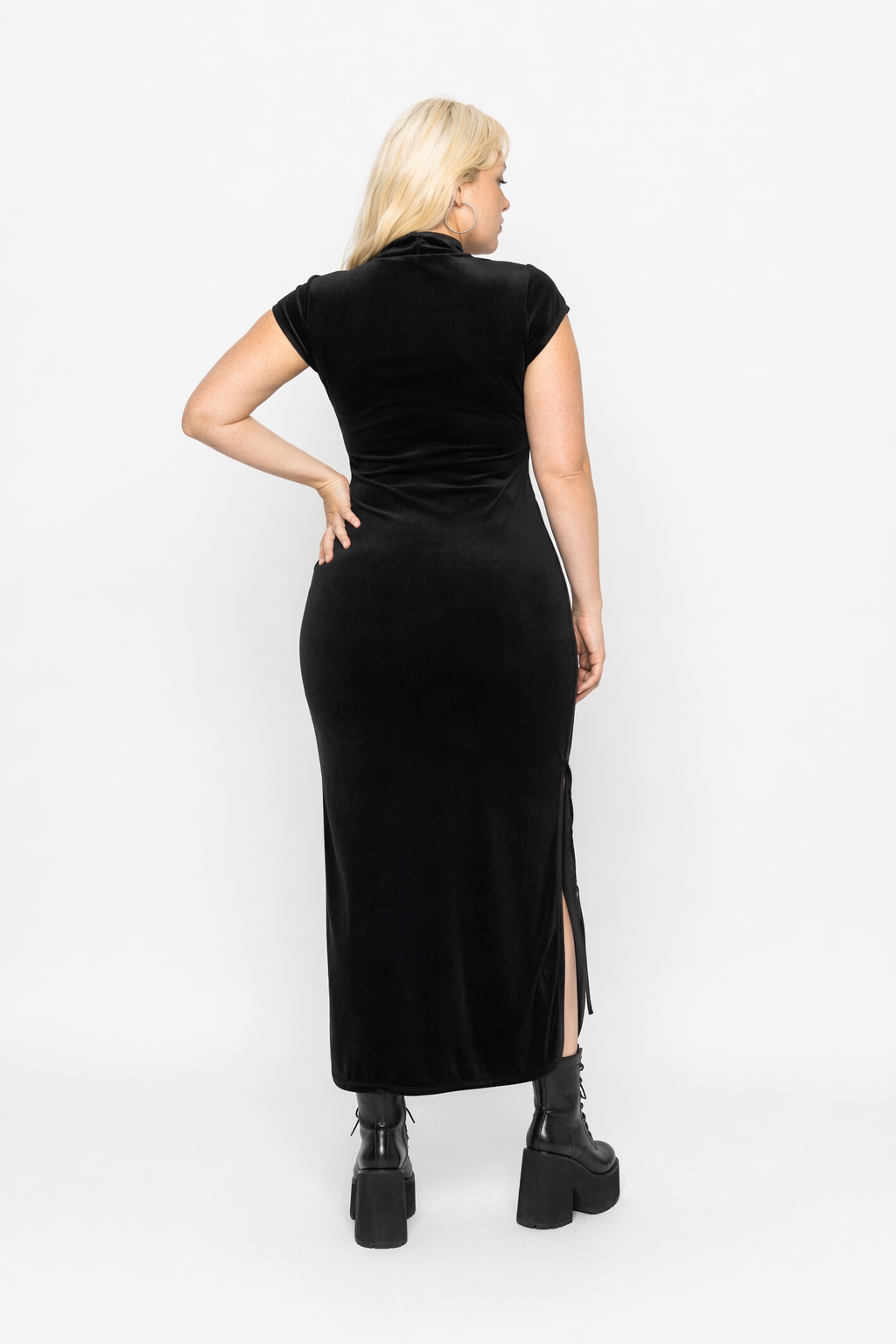 Chic Qipao Dress Black