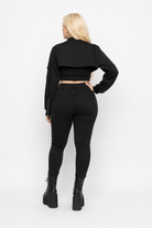 Classic Noir Crop Jacket' Black