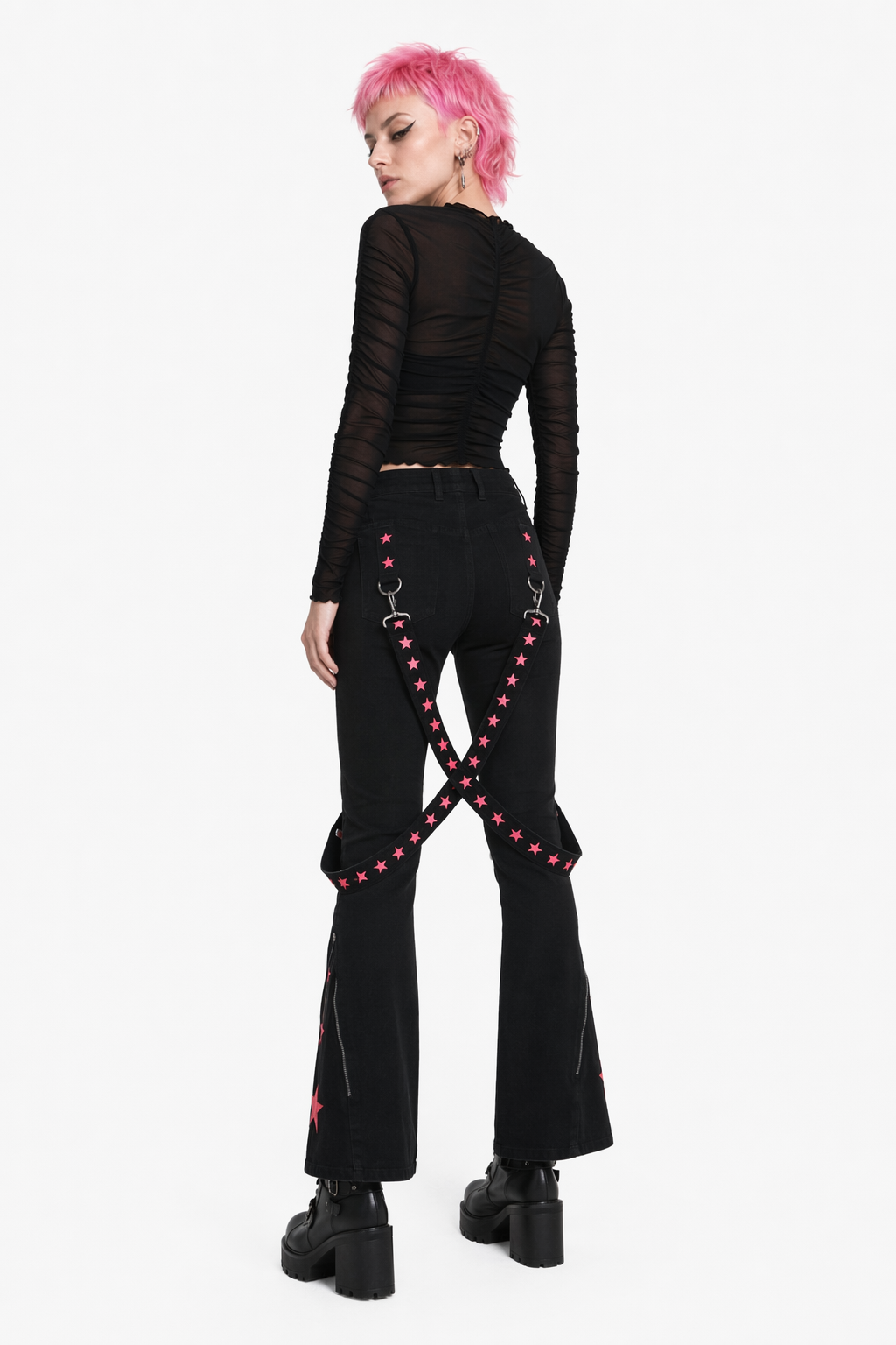 Bloodbound' Grunge Denim Pants Black