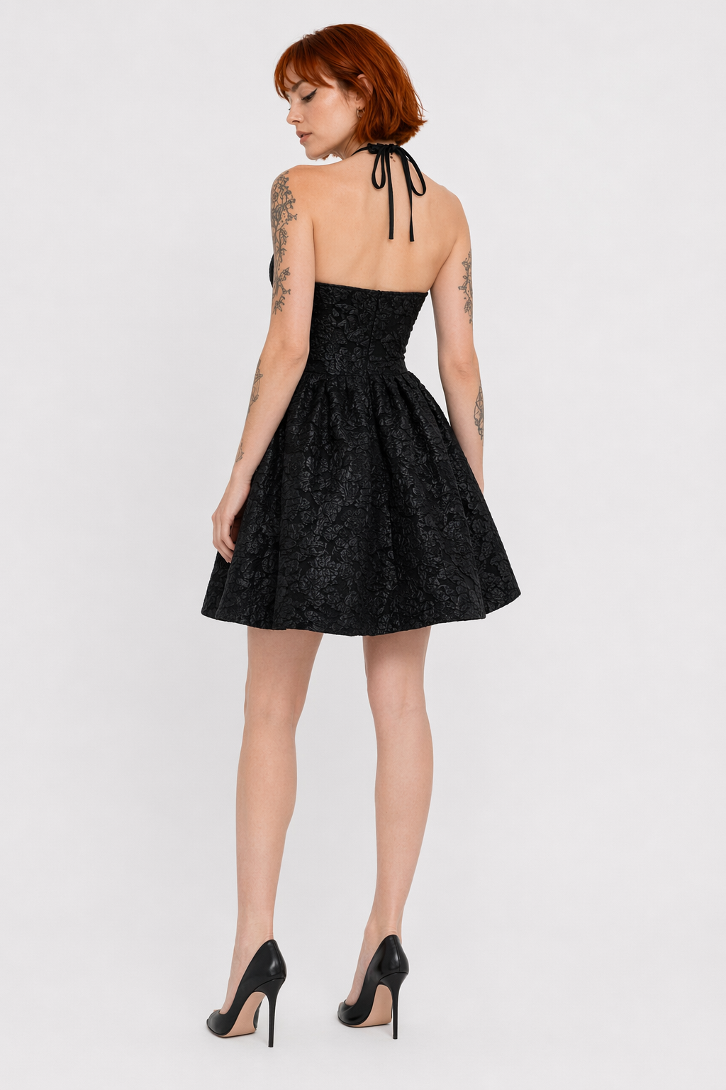 "Chic Black A-Line Dress" black