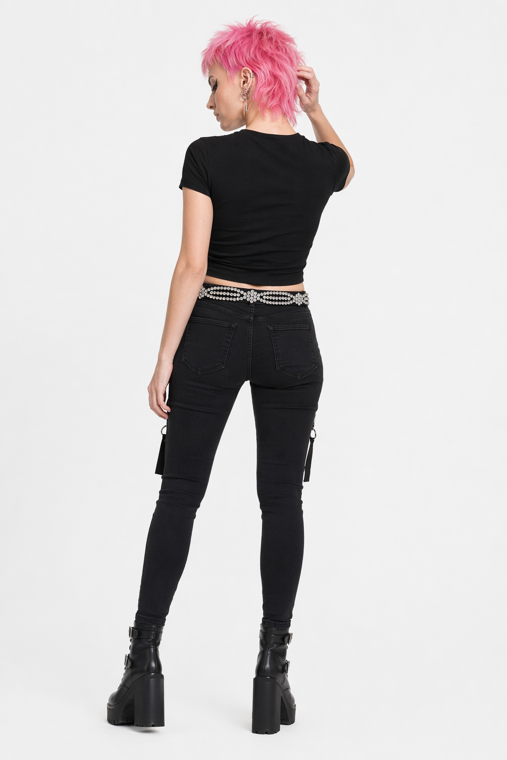 Heart Goth Crop Top S