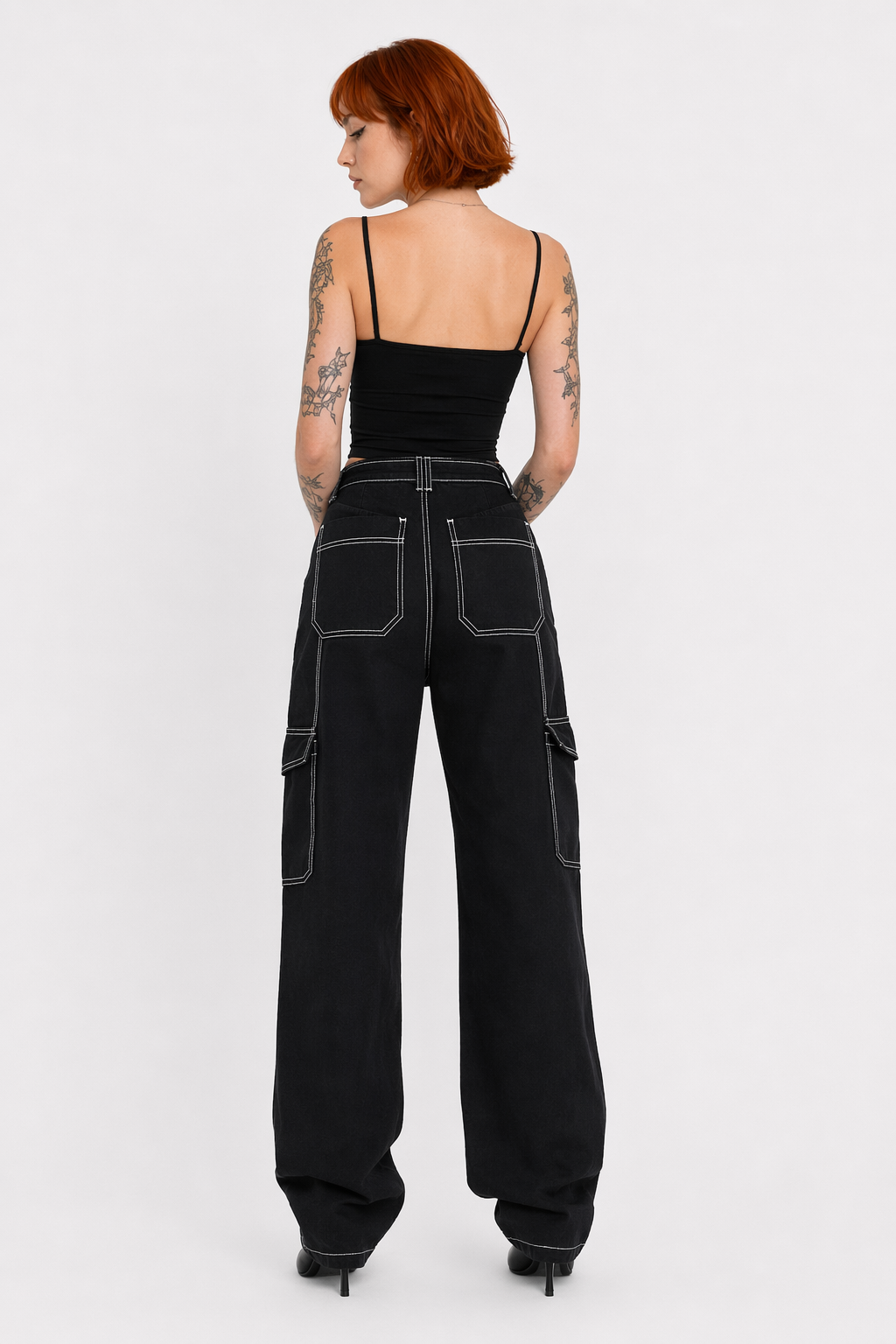 Come Get Some' Grunge Trousers. BLACK