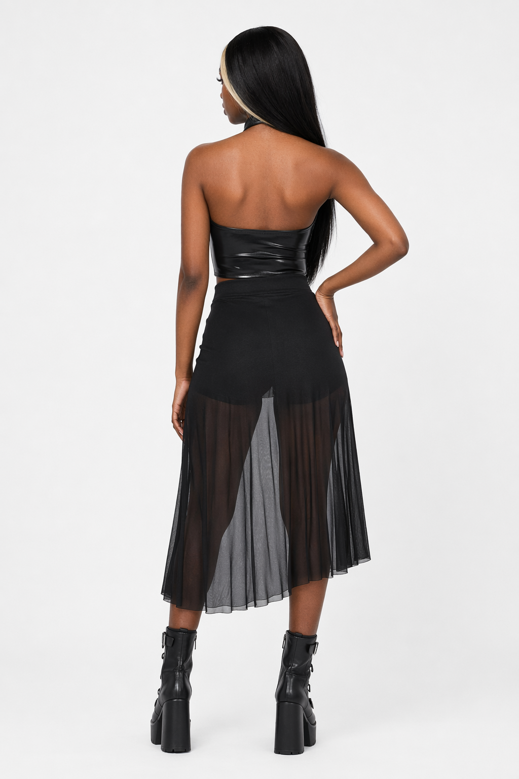 Goth Pleated Skirt Default