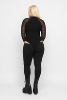 "Solace's Chic Black Turtleneck Bodysuit" Black