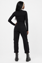 Black Grunge Ripped Jeans' black hole