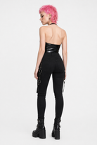 "Saturn Gothic Black Corset Top" Black