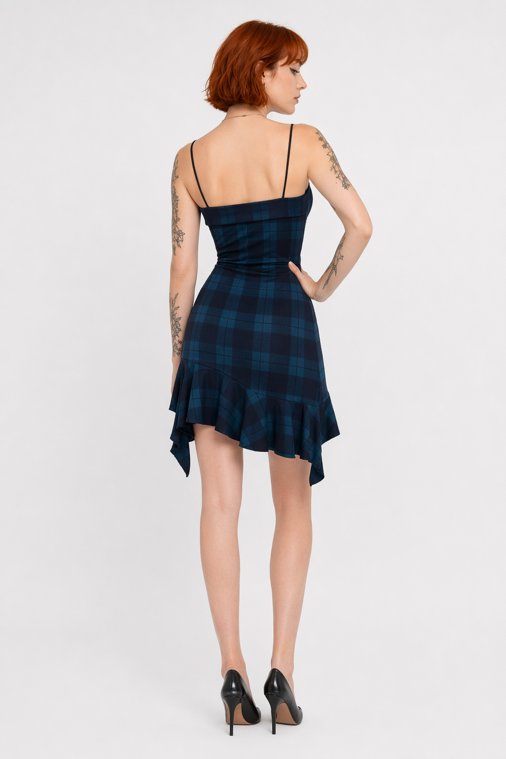 Blues' Plaid Dress Blue