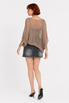 Black Khaki Knit Top Khaki