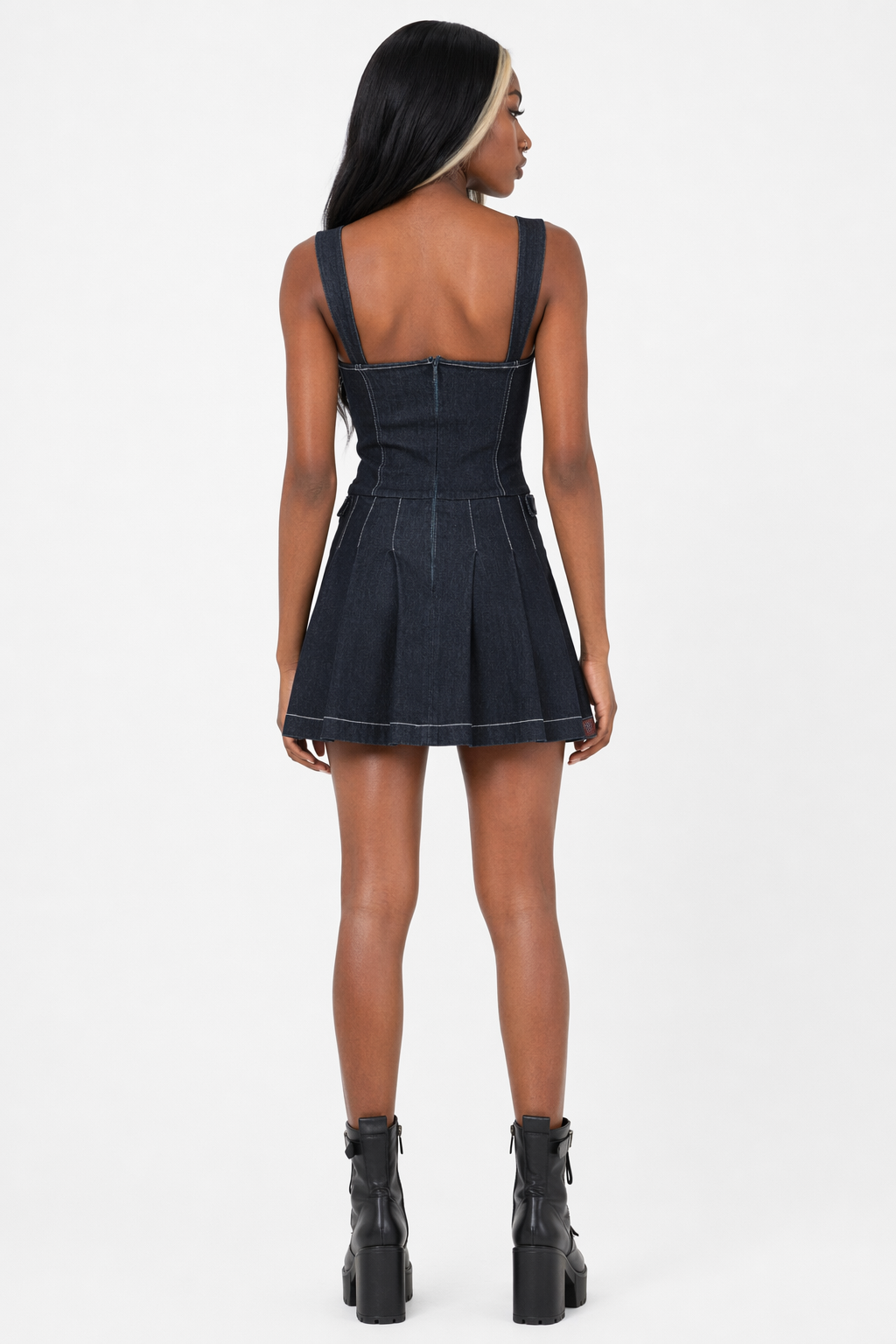 Blue Grunge Denim Dress Inbound Blue