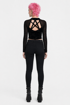 Dangerous' Pentagram Crop Top. Black