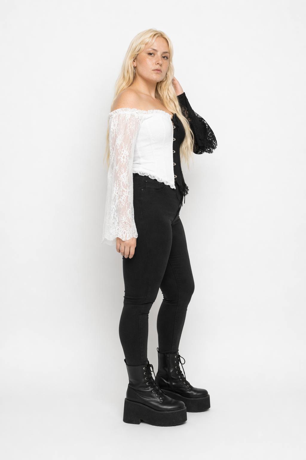 "Monochrome Corset by Witchery" Black and White