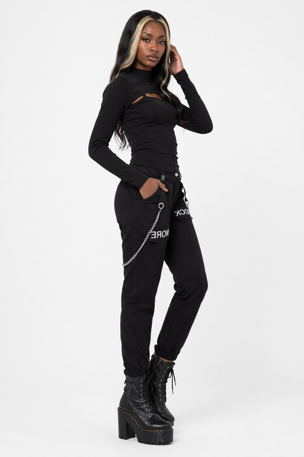 Black Cargo Pants black