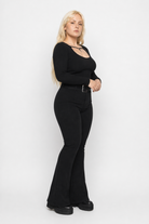 Skinny Buckle Cage Pants black