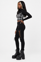 Black Plaid Set Black