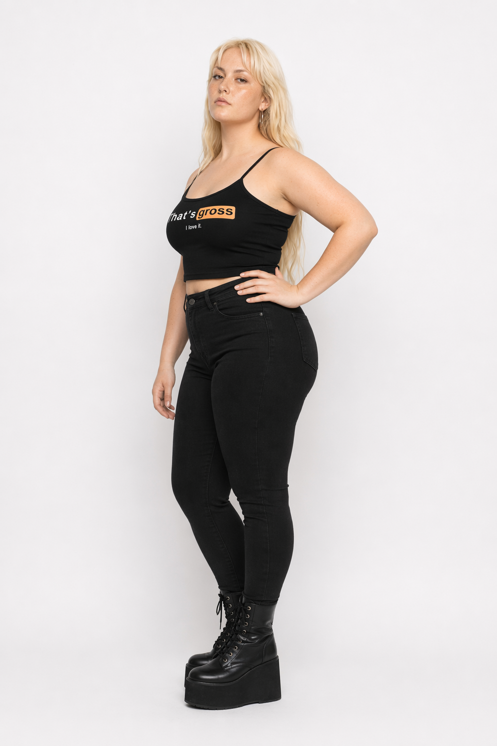 Disgusting Black Crop Top Black
