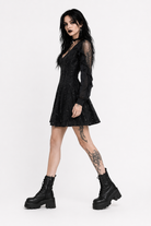 Cyclone Gothic Bow Dress Black
