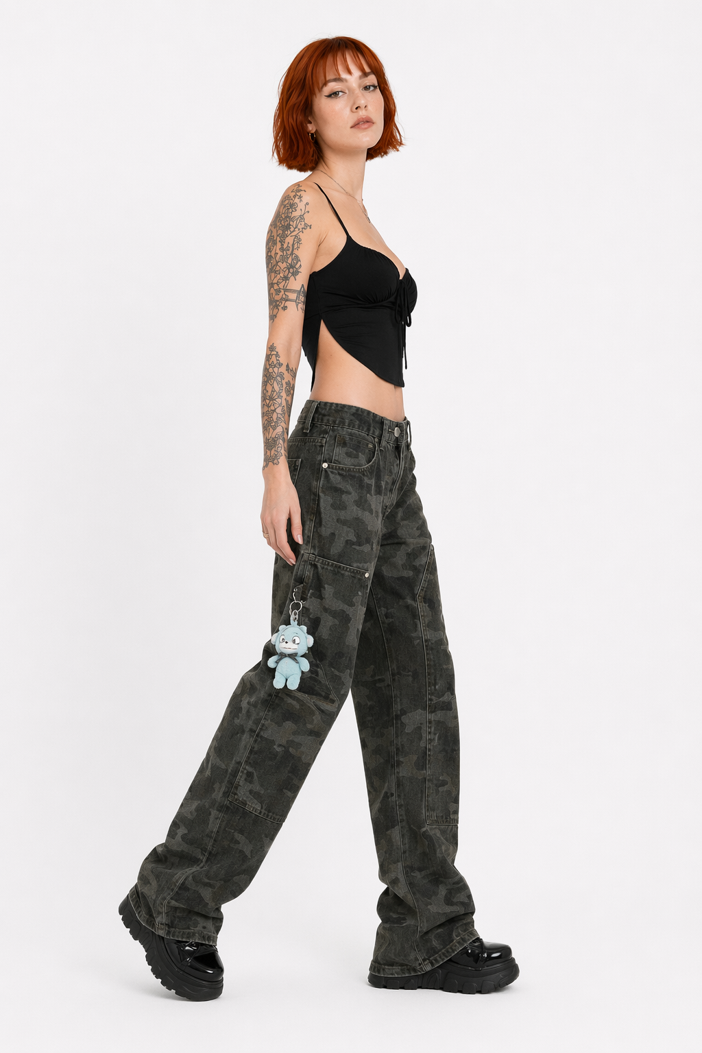 Hunted' Harajuku Green Cargo Pants Pic