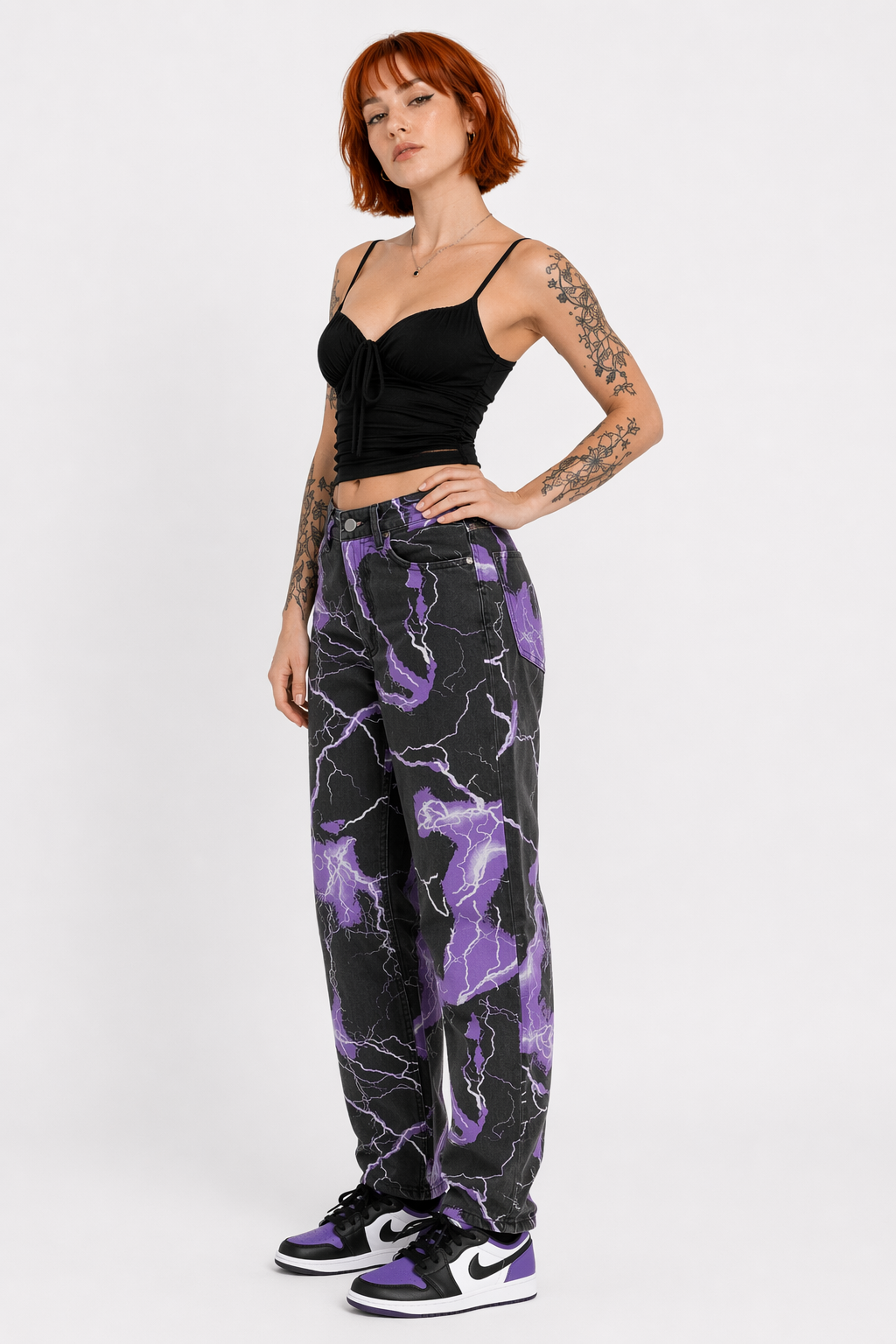 Purple Tie Dye Harem Pants Purple