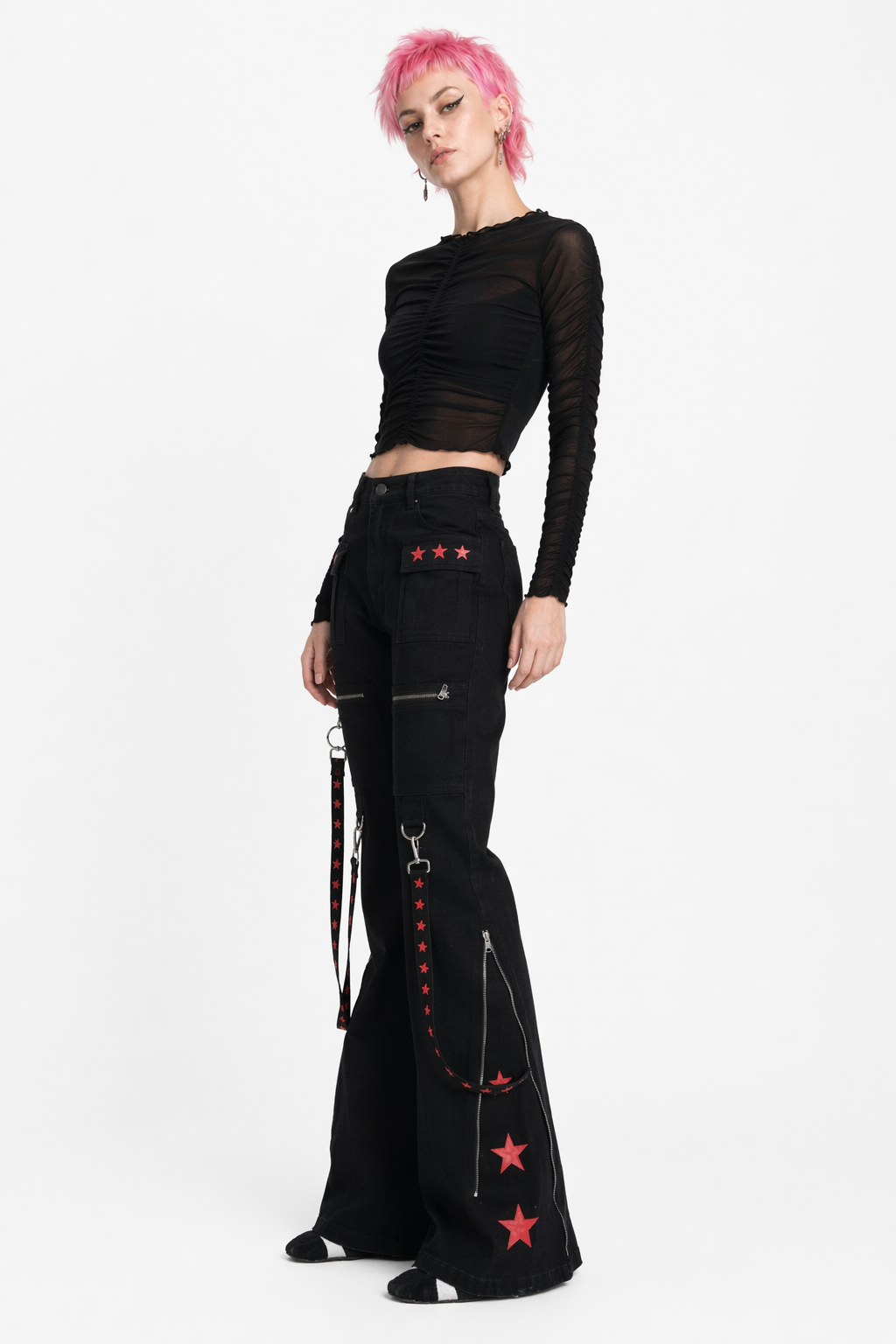 Bloodbound' Grunge Denim Pants Black