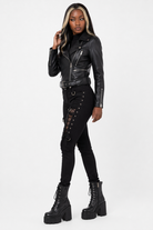 Gothic Black Leather Jacket black