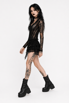 Black Ripped Sweater Black