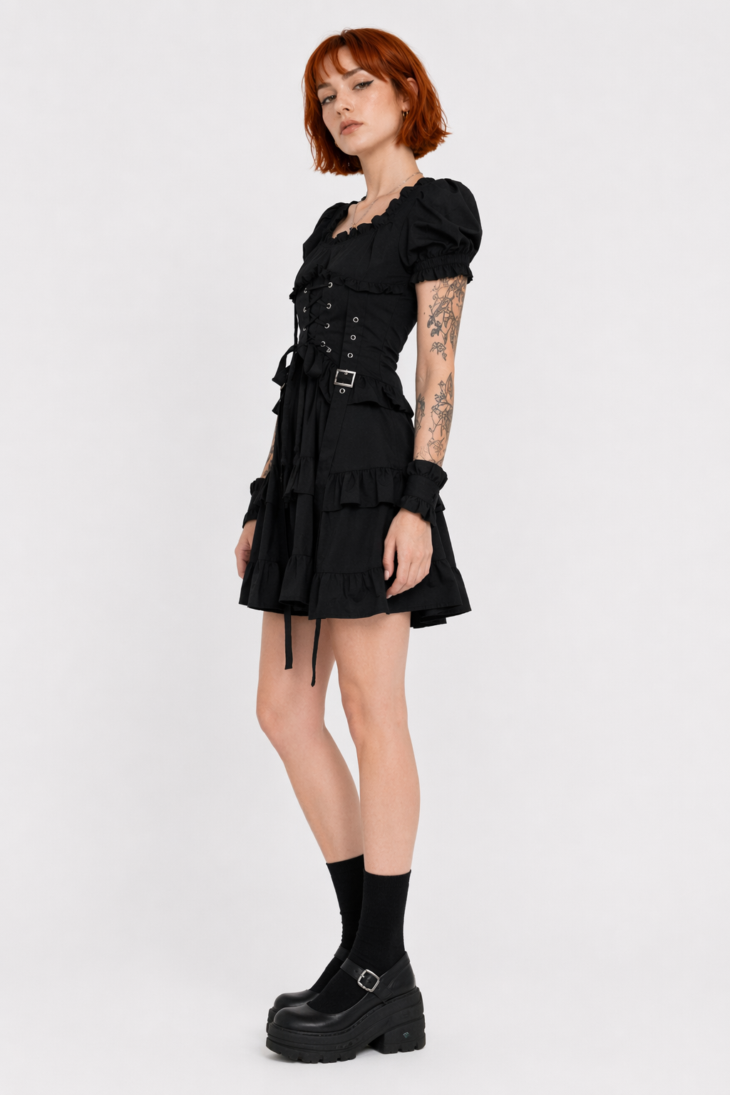 Gothic-inspired Black Dress Black