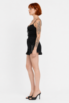 Black Tassel Chain Shorts Black