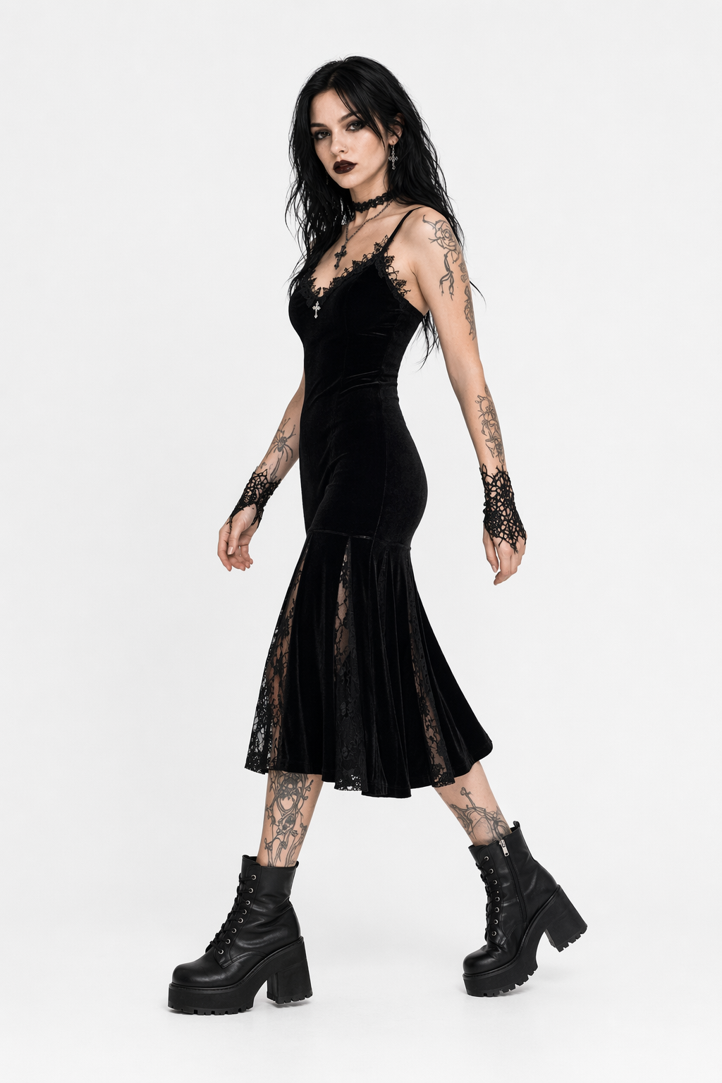 Elegant Black Evening Dress Black