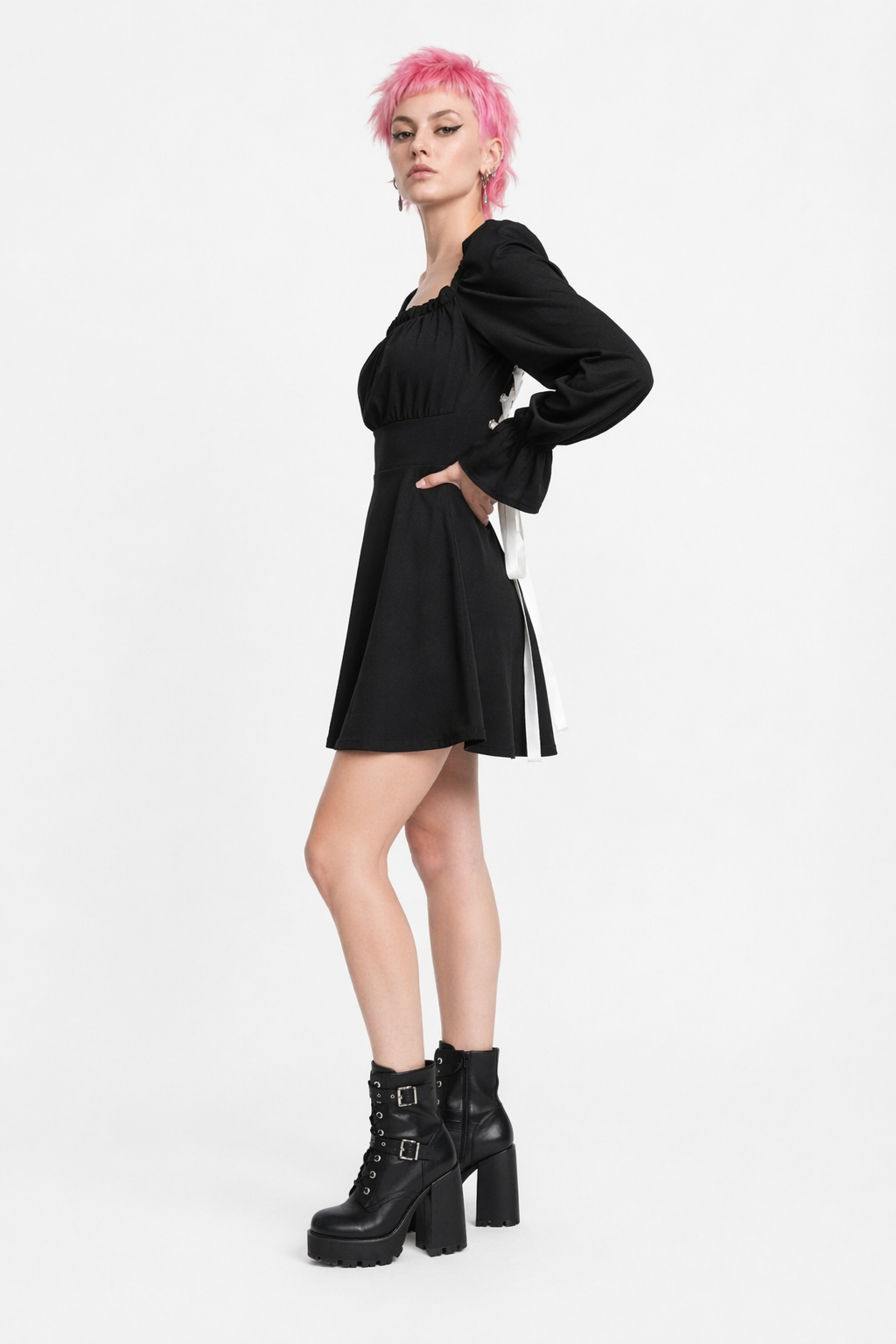 Black & White Lace Dress' Black