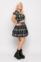 Black Plaid Two-Piece Set' plaid