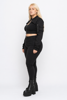 Classic Noir Crop Jacket' Black