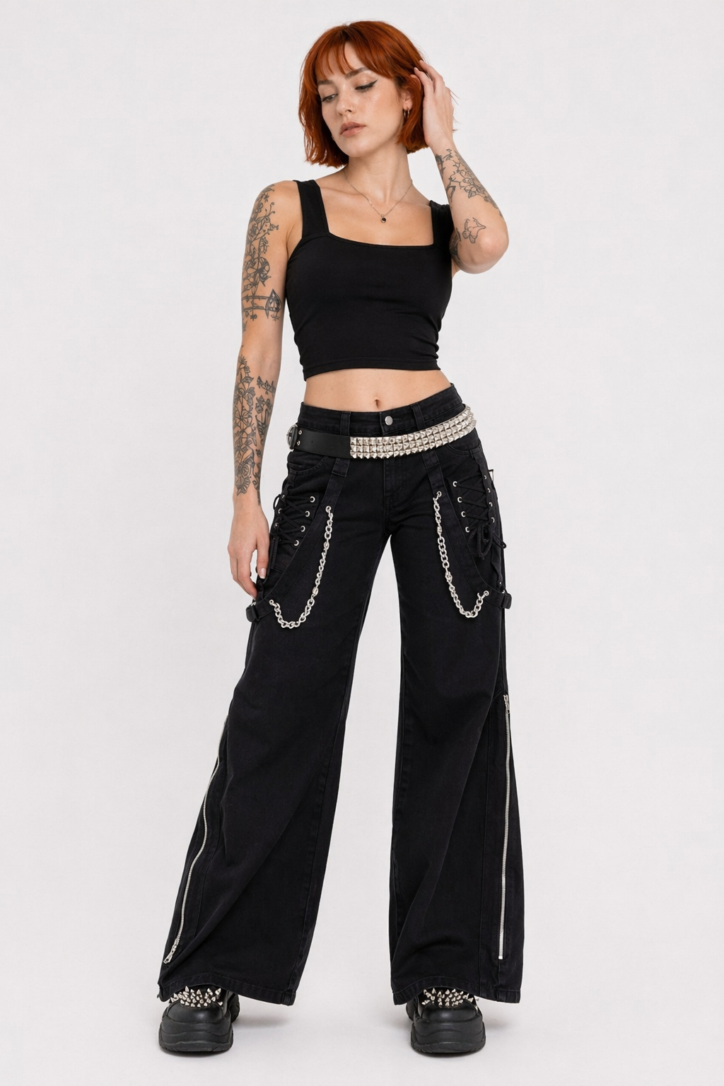 Demon Slayer' Grunge Cargo Pants black