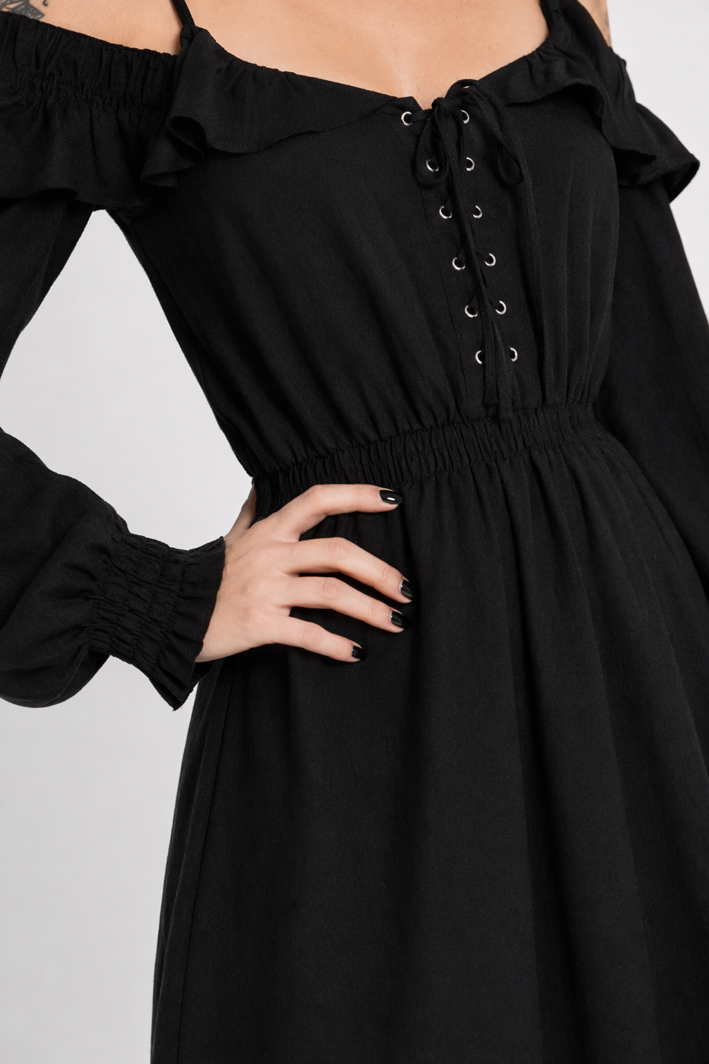 Black Deadbeat Grunge Dress black