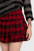 Grunge Stripe Skirt red