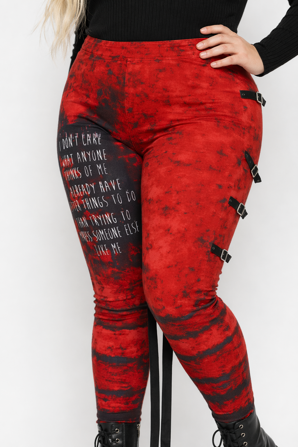 Tie Dye Punk Pants Red