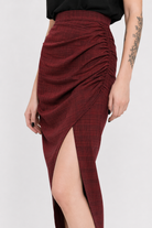 Grunge Plaid Maxi Skirt XS