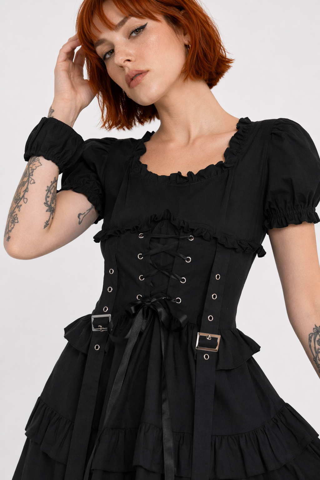 Gothic-inspired Black Dress Black