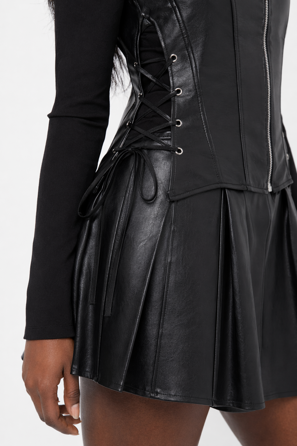 "Grave Digger Black Leather Set" black