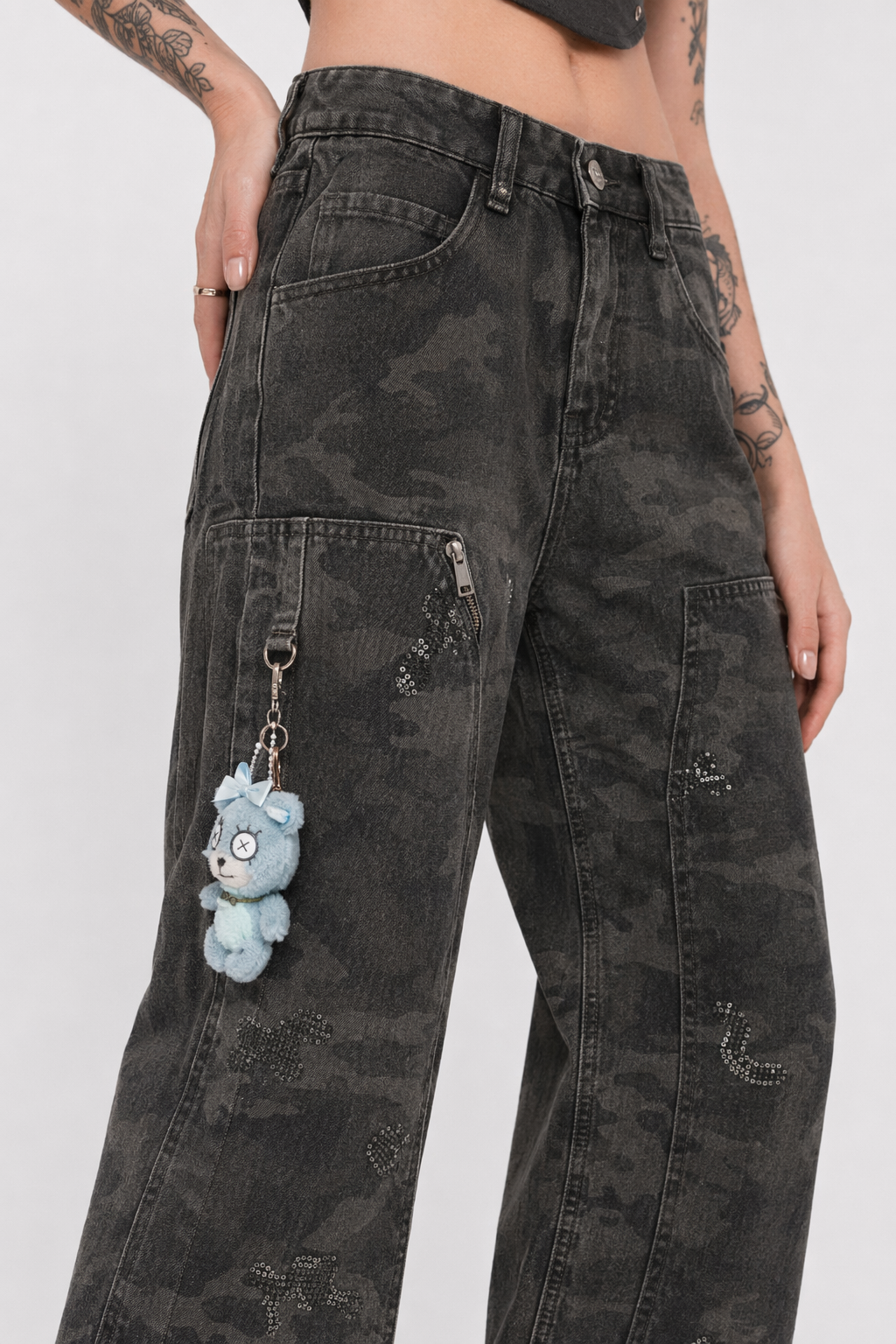 Hunted' Harajuku Green Cargo Pants Pic